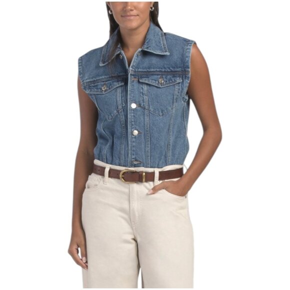 TORN BY RONNY KOBO Sabine Denim Bodysuit - Picture 1 of 3